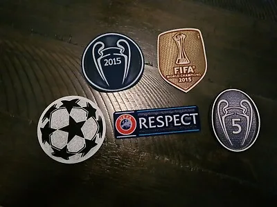 FC Barcelona 2015 UEFA CHAMPIONS LEAGUE SET Soccer Patch 5 TROPHY BADGE • $28.99