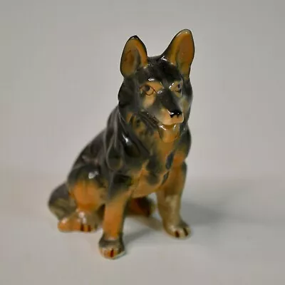 Vintage Ceramic German Shepherd Dog Miniature Figurine 3.5 Inches • $9.99