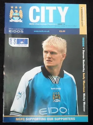 Manchester City V Birmingham City  FA Cup 3rd Round  6-1-2001 • £2.95