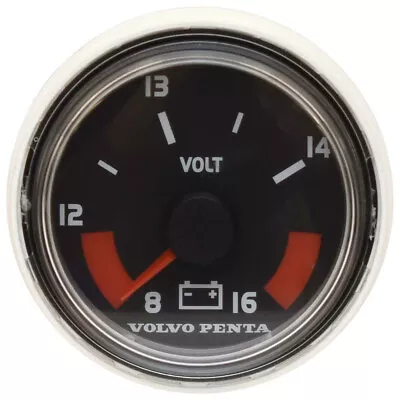 Volvo Boat Volt Meter Gauge 881649 | 2 Inch Black • $135.99