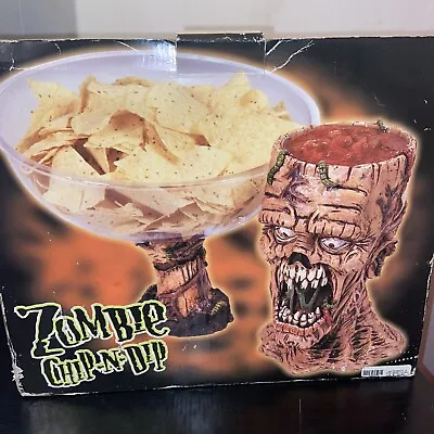 Vtg Zombie Chip N Dip Serving Holder Halloween Party Decoration Scary Spencer’s • $139.87