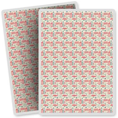 2 X Vinyl Stickers 7x10cm - London Icons Bus Phone Box Eye Tea  #14386 • £3.99