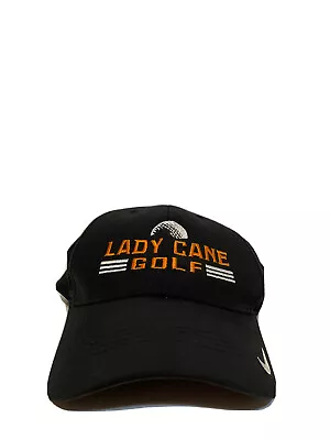 Women’s NIKE Miami Hurricanes LADY CANE GOLF Black Hat Embroidered  • $10