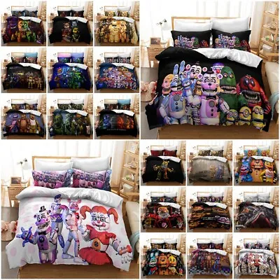 $33.09 • Buy Five Nights At Freddy's Quilt Doona Duvet Cover Pillow Case Bedding Set