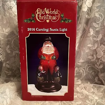 2016 Merck Old World Christmas  Caroling Santa  Figurine W/BOX #529773 • $129.99