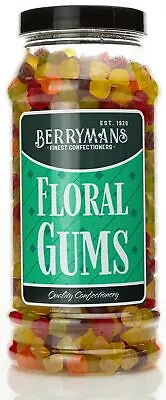 £15.18 • Buy Floral Gums Retro Sweets Gift Jar By Berrymans Sweet Shop