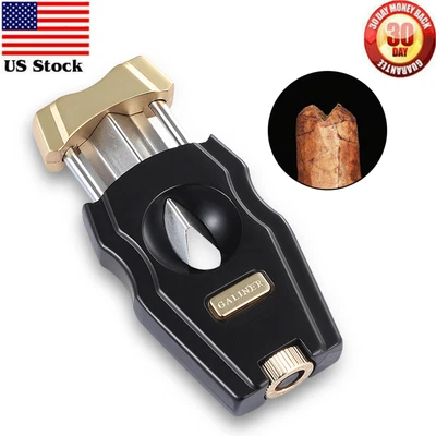$28.78 • Buy Galiner V Cut Cigar Cutter W/ Cigar Punch Stainless Steel Blade Gold Gift Box