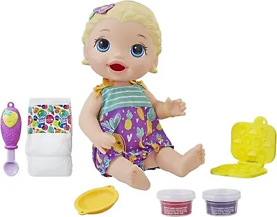 Baby Alive Snacking Lily Doll Blonde Hair.  Eats Reusable Food.  New In Eco Box • $171.63