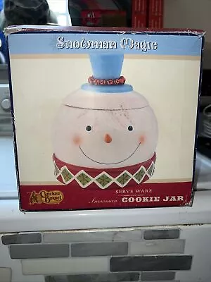 Cracker Barrel Snowman Magic Face Cookie Jar - Serve Ware - In Original Box • $10.99