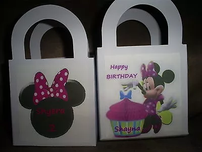 MINNIE MOUSE  Birthday Party Pack 8 Favor Boxes Free Personalization • $10