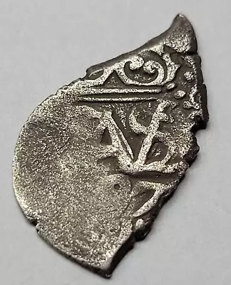 1697 DATED Cob 1/2 Real UNIQUE SHAPE  Teardrop  Spanish Potosi Bolivia *E118 • $55