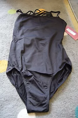 £15 • Buy Black Bloch /Mirella Rouleaux Braid Asymmetric Leotard - All Sizes  MJ7200