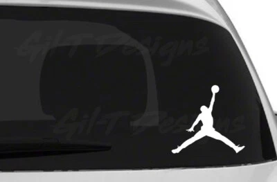 Jumpman Vinyl Decal Sticker – Pick Your Color & Size, For Car, Laptop, Tumbler – Waterproof, Oracal Vinyl, Made In USA
