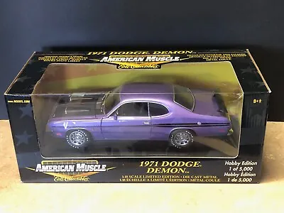 Ertl Collectibles American Muscle 1971 Dodge Demon Plum Crazy 1:18 Sealed Box • $140