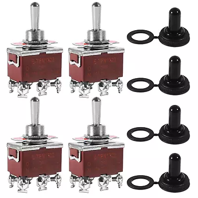 4Pcs Momentary Toggle Switch 12V DC 30A DPDT On-Off-(On) 6 Pin 3 Position Heavy • $14.74