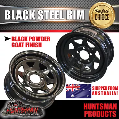 14x6 HQ Holden Black Sunraysia Caravan Trailer Steel Wheel Rim. 14  Boat Camper  • $48