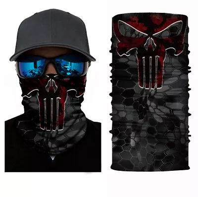 Face Mask Bandana Neck Scarf Headwear Fishing Hunting Cycling Ski Tube Skull • $5.25