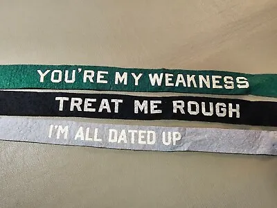 3 Vintage Felt Pennants Or Banners-Risque Adult Sayings • $25