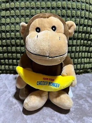 TJM ‘ From Your Cheeky Monkey’ Novelty Soft Monkey With Banana 11” • £10