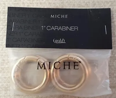 MICHE 1  Bright Gold Carabiner Set Of 4 #9654 *NIP Single Handle Conversion Kit • $9