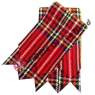 Hose Sock Flashes Garters Pointed Various Tartans Highland Wear Scottish Kilt • £4.99