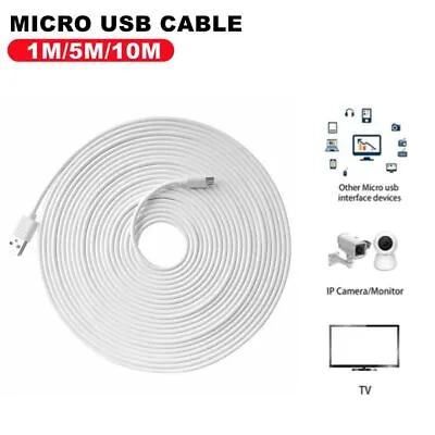 2m/3m/5m/6m/7m/8m/10m Micro USB Charging Charger Cable For Android Smart Phone • £4.87