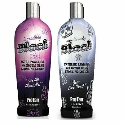Pro Tan Saturina Black Collection-Incredibly Black & Unbelievably Black Duo Pack • £17.99