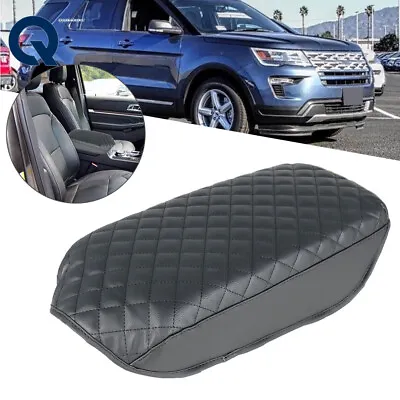 $9.90 • Buy For 11-19 Ford Explorer SUV Black PU Leather Center Armrest Console Cover Pad