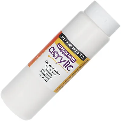 Daler Rowney 123500011 Graduate Acrylic Paint 500ml Titanium White • £10.03