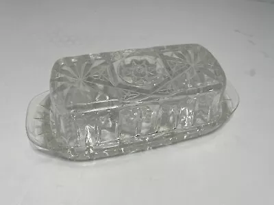 Anchor Hocking EAPC  Covered BUTTER DISH Early American Prescut Star Of David • $13