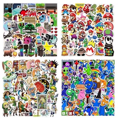 £2.39 • Buy 50pcs Cartoon Game Stickers Vinyl Waterproof Decals Laptop Room Skateboard Decor
