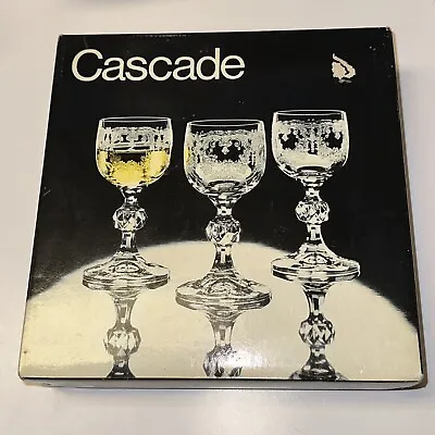 $39.99 • Buy Vintage Cascade Bohemia Legendary Fine Lead Crystal Champagne Flutes Glasses 6