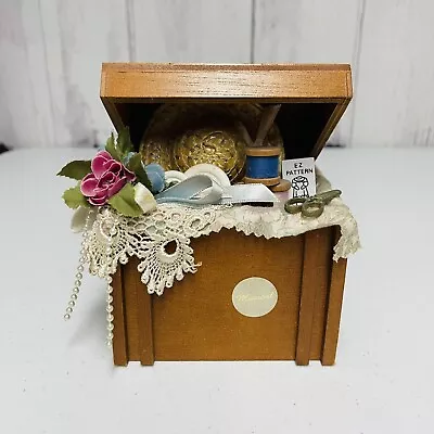 Vintage Berkeley Designs Sewing Basket Music Box Plays My Favorite Things • $11.95