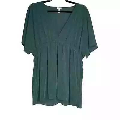 Flounce Emerald Green Kaftan Blouse Large • $18