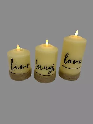 Set Of 3 Decorative Flameless Candles (requires 6 Batteries All Included) • $19.99