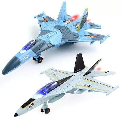 F-18 + Su-35 1:72 Scale Fighter Jet Aircraft Diecast Plane Model W/Light & Sound • $27.98