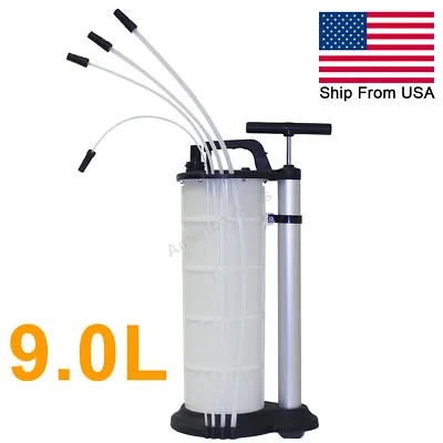 $53.98 • Buy 9L Oil Fluid Extractor Pump Manual Vacuum 2.3 Gallons