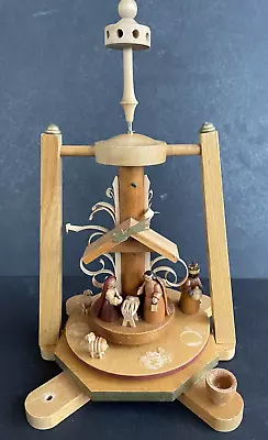 Vtg Erzgebirge Christmas Candelabra Pyramid Nativity Scene_Carousel_11 _Germany • $28