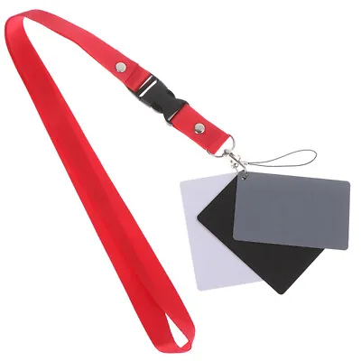 £3.55 • Buy 3 In 1 White Black 18% Gray Color Balance Cards Digital Grey Card & Neck.DS