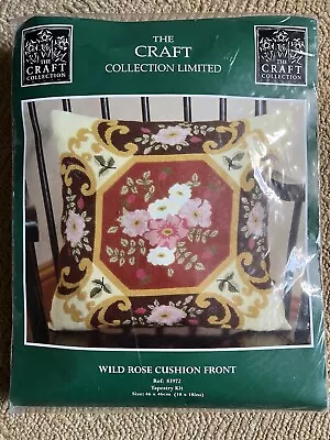 New Tapestry Needlepoint Kit  - Wild Rose Cushion Front By The Craft Collection • £33