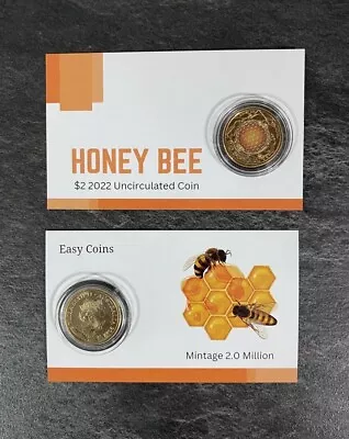 NEW!! 🐝 🔥 2022 $2 Two Dollar Australian Honey Bee UNC Coin Card - LIMITED 🐝🔥 • $25