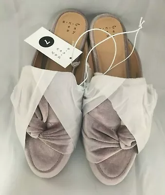 NWT Women's Holland Knotted Velvet Mules A New Day Lavender SIZE 7 • $24.99