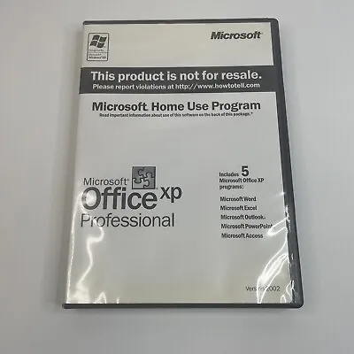 Microsoft Office XP Professional Version 2002 5 Programs W/ Key Lic Vintage GUC • $12.57