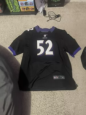 Vintage Reebok Baltimore Ravens Ray Lewis #52 Black NFL Football Jersey Men’s 48 • $29.99