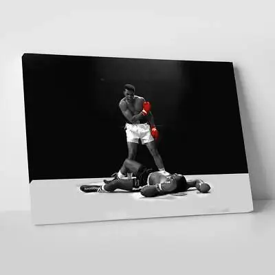 Muhammad Ali Knockout Boxing Sports Modern Painting Abstract Framed Canvas  • $67.99