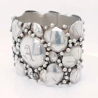 Mary Gage American Arts & Crafts Sterling Silver Lily Pad Napkin Ring • $1250