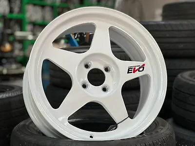 New 17x8J NK EVO Regamaster Flow Formed (4 Wheel) 4x100 HONDA TOYOTA MAZDA WHITE • $2152.50