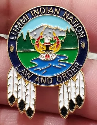 VTG RARE Washington Lummi Indian Nation Law And Order Pin • $49.99