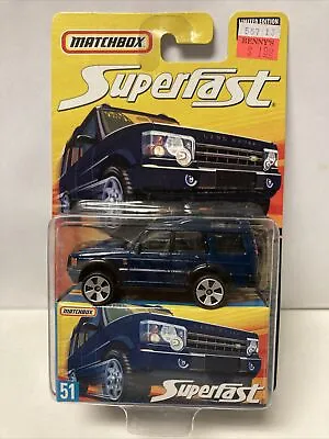 2006 Matchbox Superfast #51 Blue Land Rover Discovery 1/15500 • $40