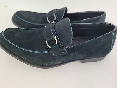 (Used) Marc Anthony Blue Bit Loafer Suede Dress Shoes Men's Size 9.5 M  • $29.99